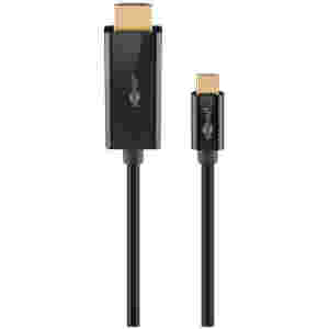 Kabel USB-C 3.1 => HDMI 2.0 1,0m UHD 4K@60HZ črn Goobay (75696)