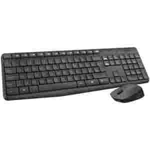 Tipkovnica in miš Logitech brezžična desktop MK235 US črna (920-007931)