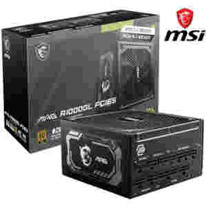 Napajalnik - 1000W MSI MAG A1000GL 80Plus Gold 90% ATX 3.1 (Gen5) Modular 135mm črna (306-7ZP9B11-CE0)