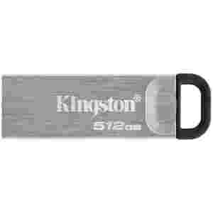 Spominski ključek 512GB USB3.2 Kingston Kyson DT 200MB/s 60MB/s kovinski brez pokrovčka srebrno-črn (DTKN/512GB)