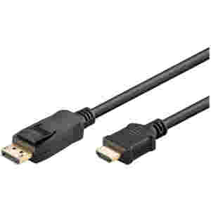Kabel DisplayPort (m) => HDMI (m) 2,0m Goobay DP1.2 HDMI 1.4 - črn (64836)