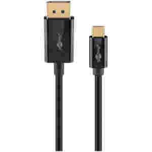 Kabel USB-C => DisplayPort 1.2 2,00m UHD 4K@60HZ črn Goobay (75705)