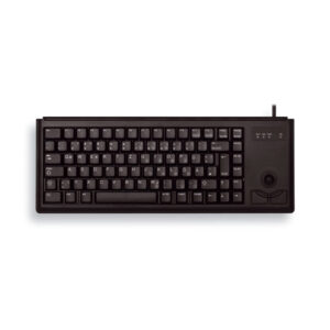 Tipkovnica Žična Cherry G84-4420 UK | črna + vgrajena miška (G84-4420LUBEU-2)