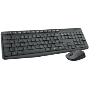 Tipkovnica in miš Logitech brezžična desktop MK235 US črna (920-007931)