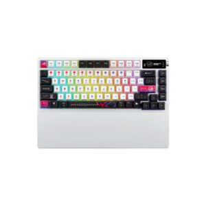 Gaming Tipkovnica brezžična Bluetooth USB-C/A Asus ROG Azoth X NX Snow V2 OLED US | črno-bela RGB (90MP044F-BKUA30)