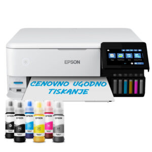 Tiskalnik multifunkcijski brizgalni barvni Epson EcoTank L8160 A4 duplex tisk enostransko skeniranje USB LAN WiFi 16ppm (C11CJ20402)