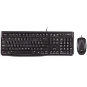 Tipkovnica in miš Logitech USB K120 US international črna (920-002563)