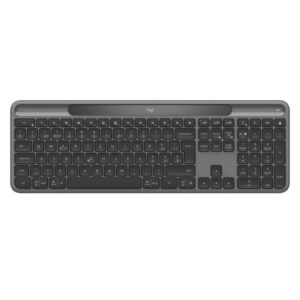 Tipkovnica brezžična + Bluetooth Logitech Signature Slim Solar K980 US international | SLO gravura grafitna (920-013764)