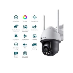 TP-LINK VIGI 4MP zunanja Full-Color Wi-Fi Pan Tilt mrežna kamera (do 2560X1440 H.265+ 30fps)
