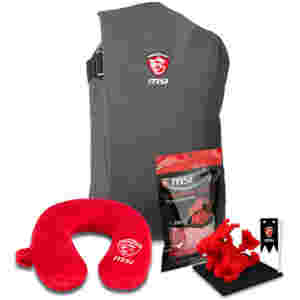 Nahrbtnik za notesnik 43,9 cm (17,3″) MSI Fever GS komplet - potovalni vzglavnik, MSI Dragon igrača siv (957-1XXXXE-014)