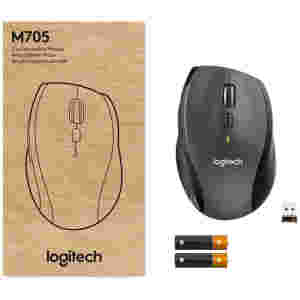 Miš brezžična ergonomska za desničarje Logitech M705 Marathon For Business 1000DPI nano temno siva (910-006034)