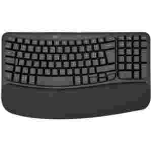 Tipkovnica Logitech brezžična ergonomska Wave Keys Bolt USB reciever črna SLO gravura (920-012304)