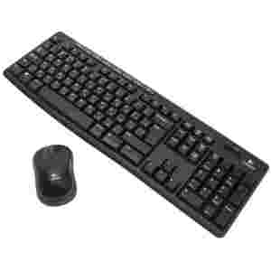 Tipkovnica in miš Logitech brezžična desktop MK270 desktop črna (920-004532)