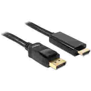 Kabel DisplayPort(m)=>HDMI(m) 1,00m 1920x1200/60Hz črn Delock (82586)