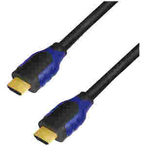 Kabel HDMI(m)=>HDMI(m) v2,0 10,00m 4K/60Hz pozlačeni kontakti črn LogiLink (CH0066)
