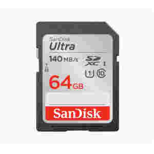 Spominska kartica SDXC 64GB Sandisk Ultra 140MB/s/100MB/s U1 V10 UHS-I (SDSDUNB-064G-GN6IN)