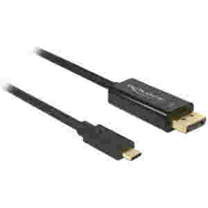 Kabel USB-C => DisplayPort 2,0m Delock 4K@60Hz - črn (85256)