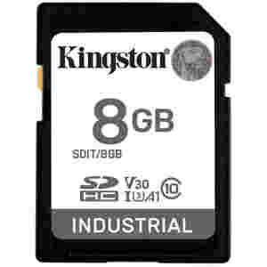 Spominska kartica SDHC 8GB Kingston Industrial 100MB/s/80MB/s U3 V30 UHS-I (SDIT/8GB)