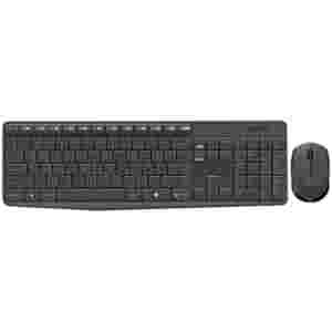 Tipkovnica in miš Logitech brezžična desktop MK235 SLO črna (920-008031)