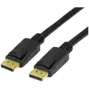 Kabel DisplayPort(m)=>DisplayPort(m) v1.4 2,00m 8K/60Hz dvojno oklopljen pozlačeni konektorji črn LogiLink (CV0120)