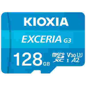 Spominska kartica microSDXC 128GB Kioxia Exceria G3 160MB/s/50MB/s U3 V30 UHS-I A2 (LMEX3L128GG2)