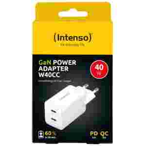 Intenso 40W GaN napajalnik s priključkom 2xUSB-C W40CC