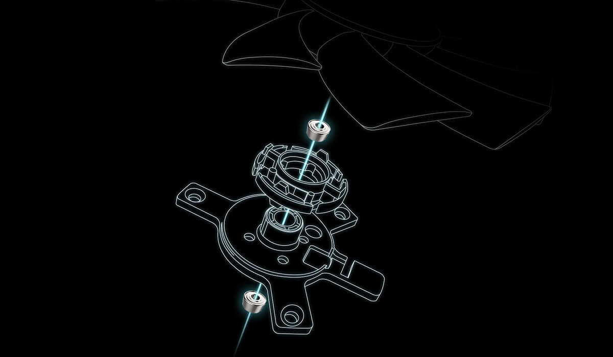 Ventilator z dvojnimi krogličnimi ležaji za dolgo življenjsko dobo