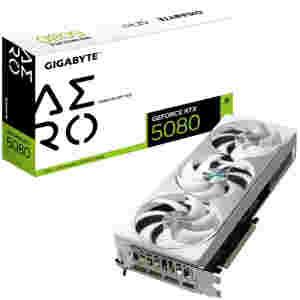 Grafična kartica nVidia RTX5080 GigaByte AERO OC SFF bela - 16GB GDDR7 (GV-N5080AERO OC-16GD)