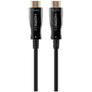 Kabel HDMI(m)=>HDMI(m) v2.0 30,00m UHD 4K/60Hz   AOC hibridni optični pozlačeni kontakti z ethernet povezavo črn Cablexpert (CCBP-HDMI-AOC-30M-02)