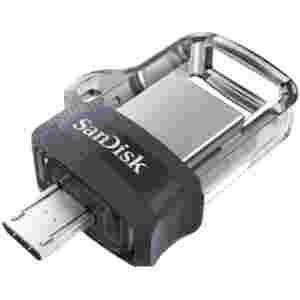 Spominski ključek 64GB USB-micro/A Sandisk Ultra Dual 130MB/s kovinski-plastičen micro siv On-The-Go (SDDD3-064G-G46)