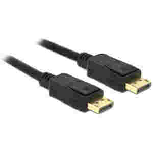 Kabel DisplayPort(m)=>DisplayPort(m) v1.2 10,00m 4K/60Hz pozlačeni konektorji črn Delock (84862)