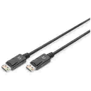 Kabel DisplayPort(m)=>DisplayPort(m) 5,00m Digitus dvojno oklopljen ponikljani konektorji (AK-340100-050-S)