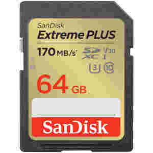 Spominska kartica SDXC 64GB Sandisk Extreme Plus 170MB/s/80MB/ U3 V30 (SDSDXW2-064G-GNCIN)