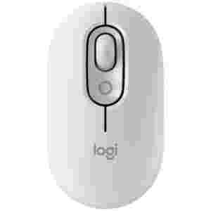 Miš brezžična + Bluetooth Logitech POP bela (910-007411)