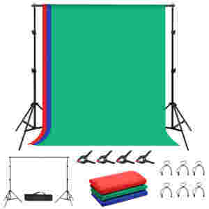 Prenosni foto studio Puluz - stojalo 2x 2,00m + RGB foto ozadje (PKT5204)