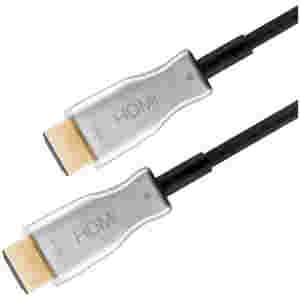 Kabel HDMI(m)=>HDMI(m) v2.1 20,00m UHD 8K/60Hz 48Gb AOC optični hibridni pozlačeni kontakti z ethernet črn Goobay (49884)