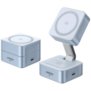 Ugreen 2-in-1 magnetni brezžični polnilnik Qi2 25W