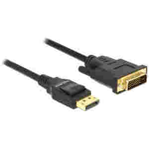 Kabel DisplayPort(m) => DVI (24+1)(m) 4K/30Hz 1,00m Delock črn (85312)