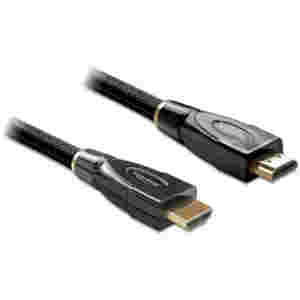 Kabel HDMI(m)=>HDMI(m) v2.0 3,00m 4K/30Hz ETH pozlačeni kontakti črn Delock (82738)