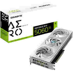 Grafična kartica nVidia RTX5060Ti GigaByte AERO OC bela - 16GB GDDR7 (GV-N506TAERO OC-16GD)