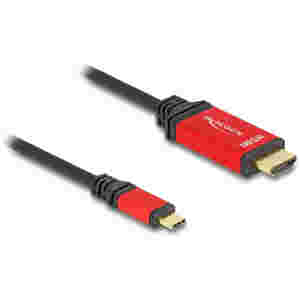 Kabel USB-C 3.1 => HDMI 2.1 2,0m 8K@60Hz črn DELOCK (80096)
