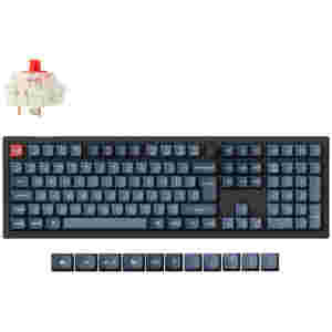 Mehanska Tipkovnica brezžična Bluetooth USB-C Keychron V6 Max rdeča stikala DE | Gateron Jupiter črna RGB (V6M-D1-UK)