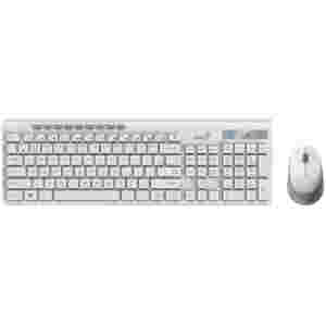 Tipkovnica in miš Genius brezžična + Bluetooth Slim Star 8230 SLO bela (31340015411)