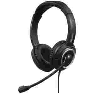 Slušalke žične Sandberg naglavne z mikrofonom USB-C Chat Headset črna kontrolnik na kablu (126-47)