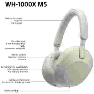 SONY BT slušalke WH1000XM5S sive