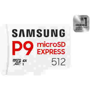 Spominska kartica microSDXC 512GB Samsung P9 Express 800MB/s/310MB/s U3 V30 UHS-I Express 7.1 (MB-MK512T/WW)