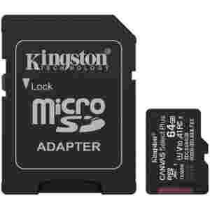 Spominska kartica microSDXC 64GB Kingston Canvas Select Plus Class10 100MB/s/U1 V10 UHS-I +adapter (SDCS3/64GB)