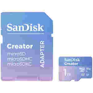 Spominska kartica microSDXC 1TB Sandisk Creator 190MB/s/130MB/s U3 V30 UHS-I A2 +adapter (SDSQXAV-1T00-GN6MS)