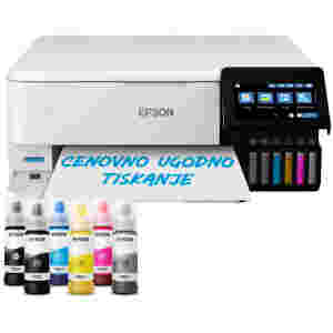 Tiskalnik multifunkcijski brizgalni barvni Epson EcoTank L8160 A4 duplex tisk enostransko skeniranje USB LAN WiFi 16ppm (C11CJ20402)
