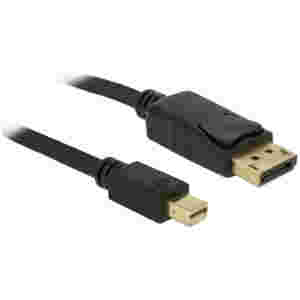Kabel DisplayPortmini(m)=>DisplayPort(m) v1.2 3,00m 4K/60Hz črn Delock (82699)